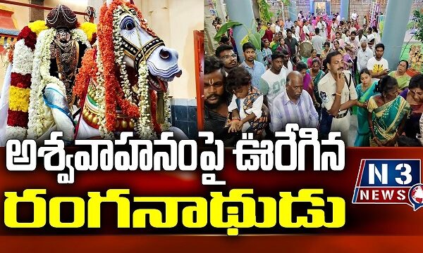 అశ్వవాహనంపై ఊరేగిన రంగనాథుడు
